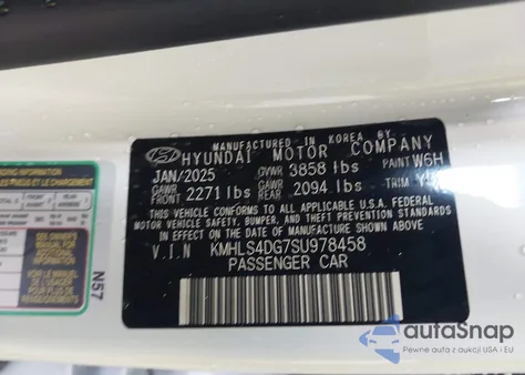 2025 Hyundai Elantra Sel from USA, damaged, VIN KMHLS4DG7SU978458